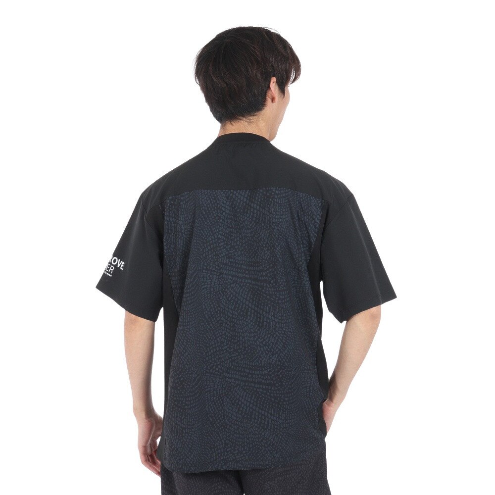 ジローム（GIRAUDM）（メンズ）絶耐撥水 UV WOVEN プリント半袖Tシャツ CT4S0079-TR863-GRSD BKXGY