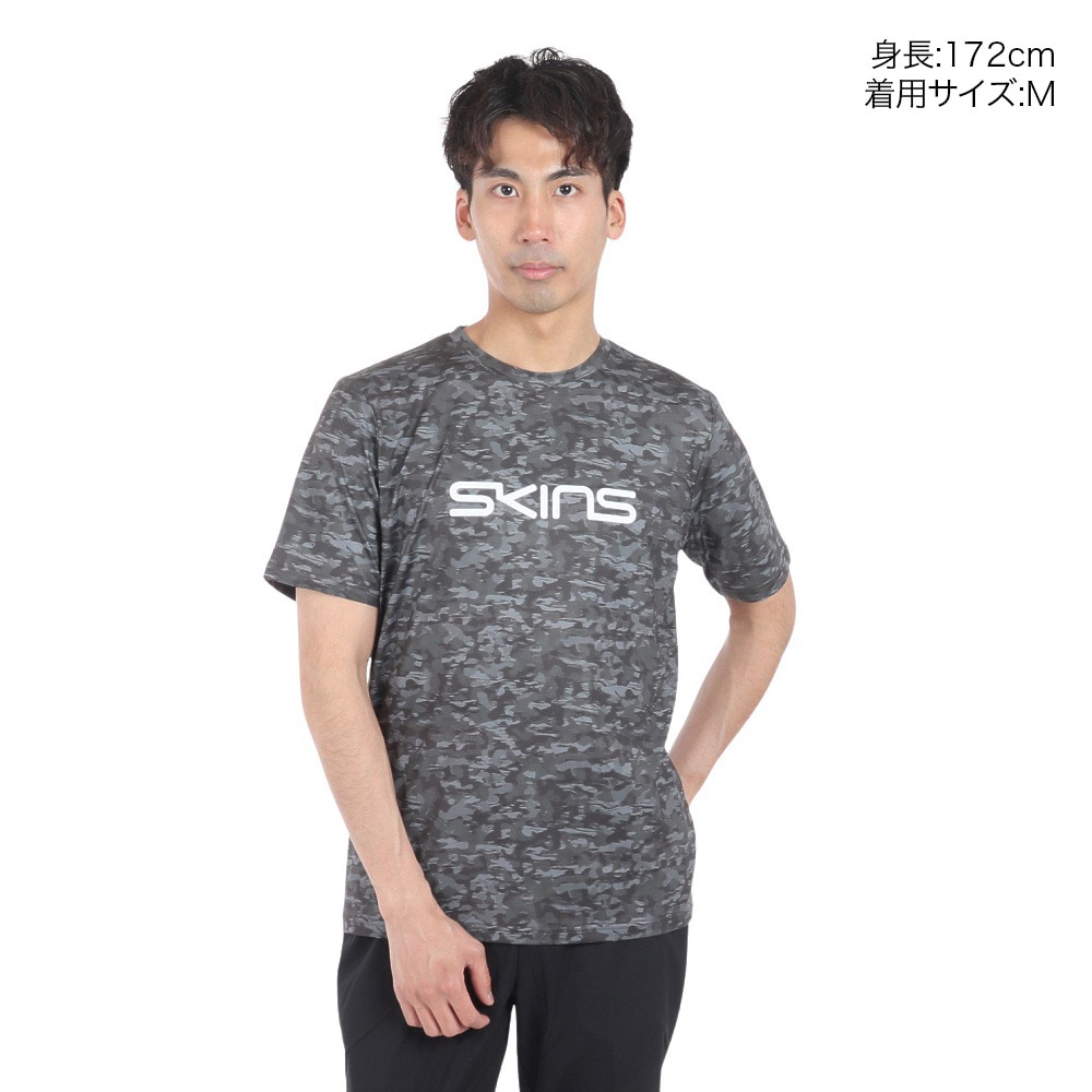 スキンズ（SKINS）（メンズ）アクティブウェア プリント Tシャツ 184-21340-119