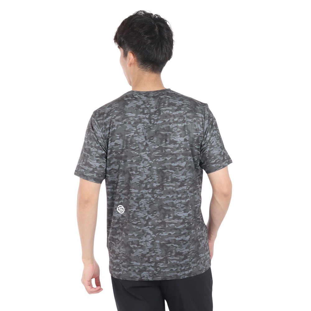 スキンズ（SKINS）（メンズ）アクティブウェア プリント Tシャツ 184-21340-119