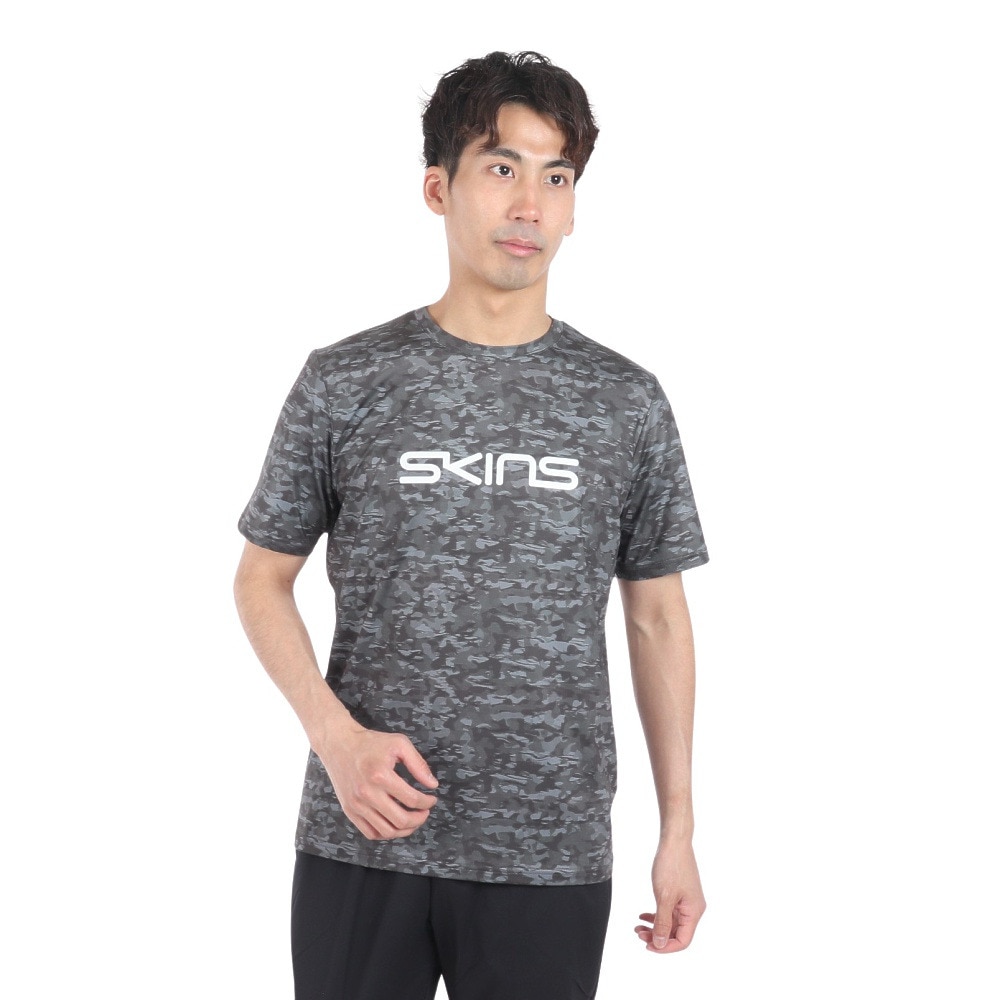 スキンズ（SKINS）（メンズ）アクティブウェア プリント Tシャツ 184-21340-119