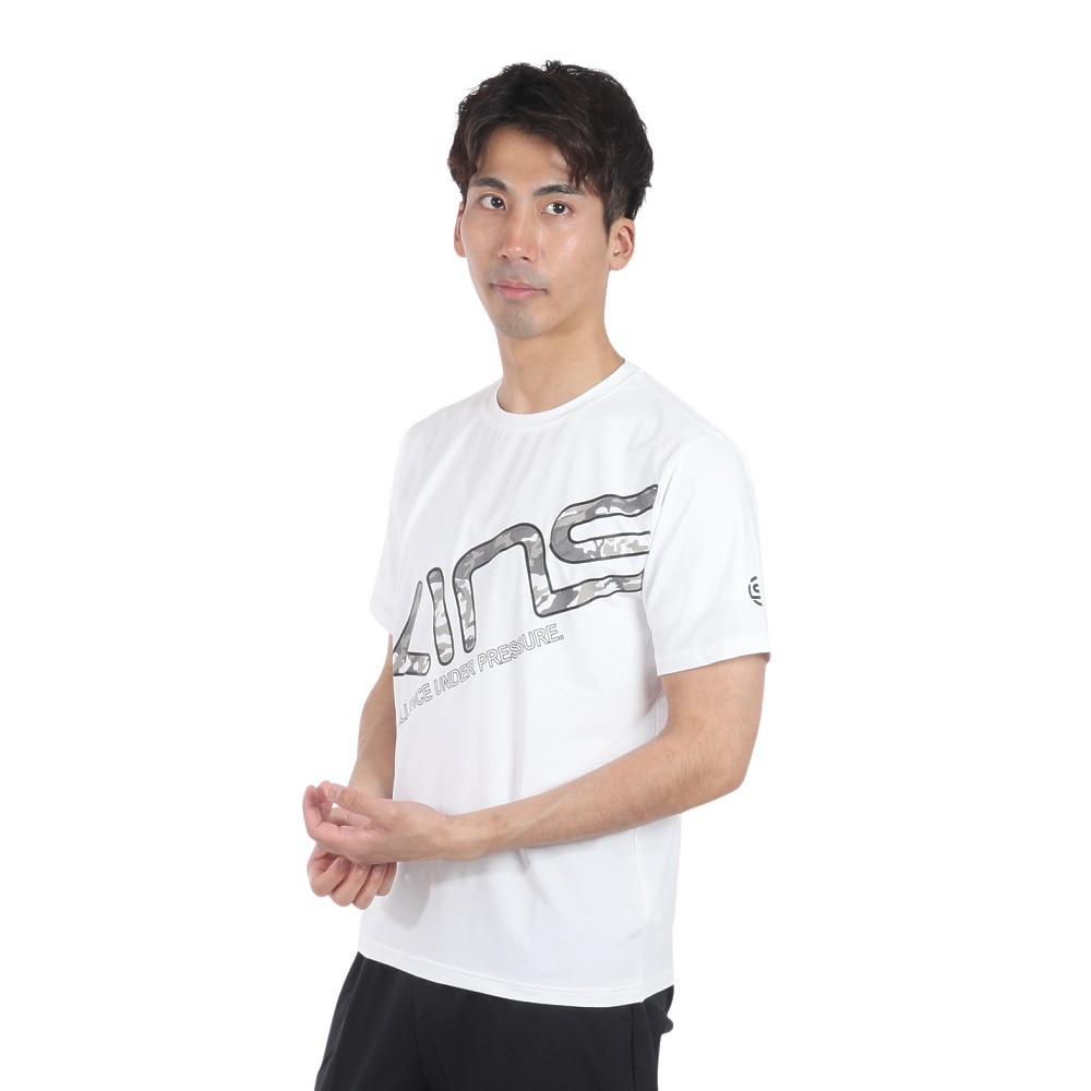 スキンズ（SKINS）（メンズ）アクティブウェア ビッグ ロゴ Tシャツ 184-21341-004