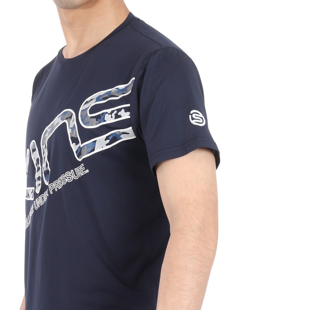スキンズ（SKINS）（メンズ）アクティブウェア ビッグ ロゴ Tシャツ 184-21341-098
