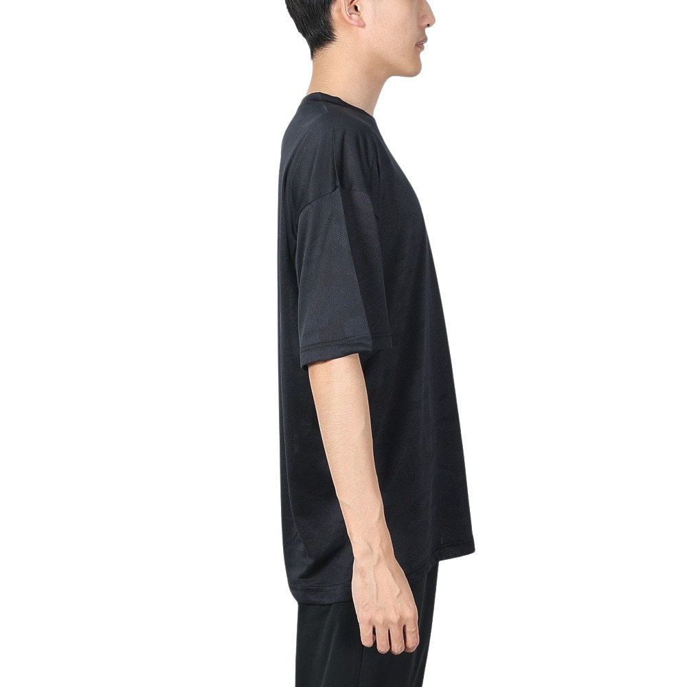ジローム（GIRAUDM）（メンズ）ドライプラス JACQUARDT 半袖Tシャツ CT4S0023-TR863-GRES BLK