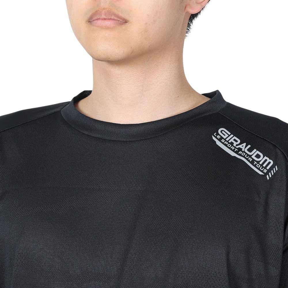 ジローム（GIRAUDM）（メンズ）ドライプラス JACQUARDT 半袖Tシャツ CT4S0023-TR863-GRES BLK
