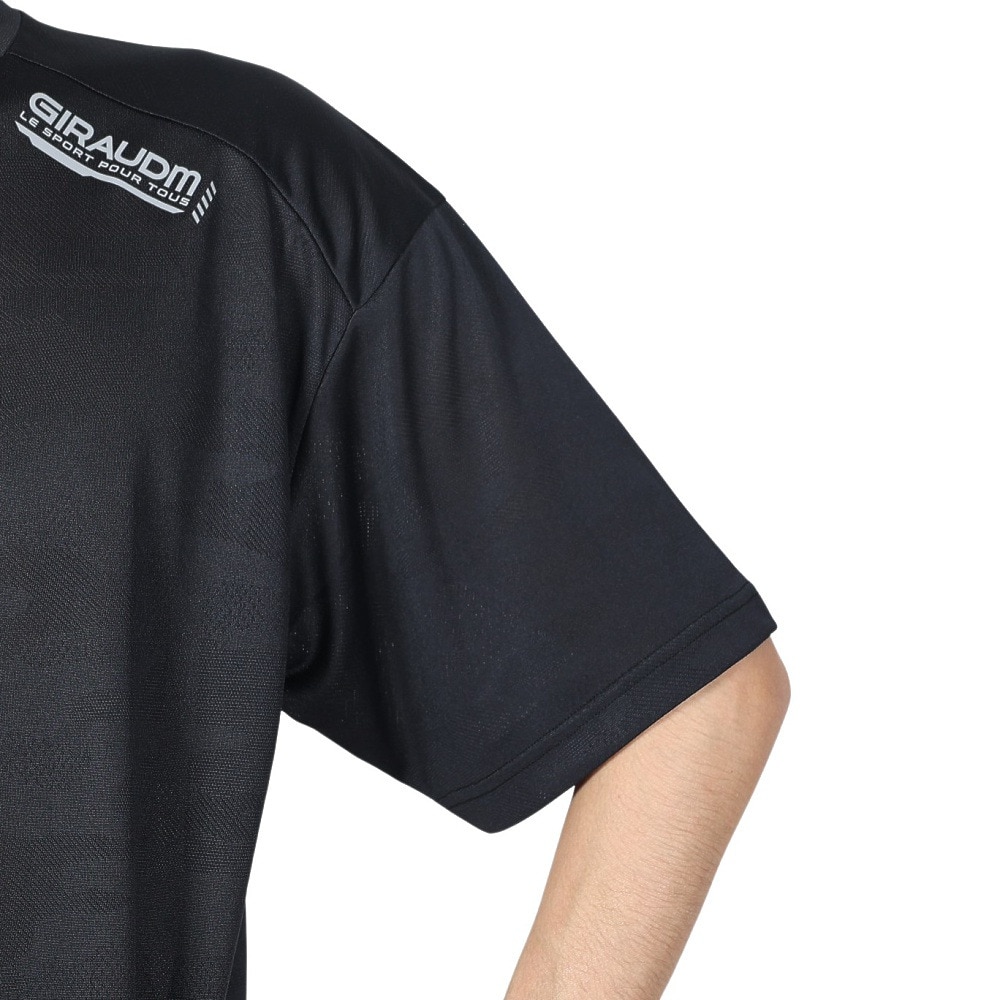 ジローム（GIRAUDM）（メンズ）ドライプラス JACQUARDT 半袖Tシャツ CT4S0023-TR863-GRES BLK