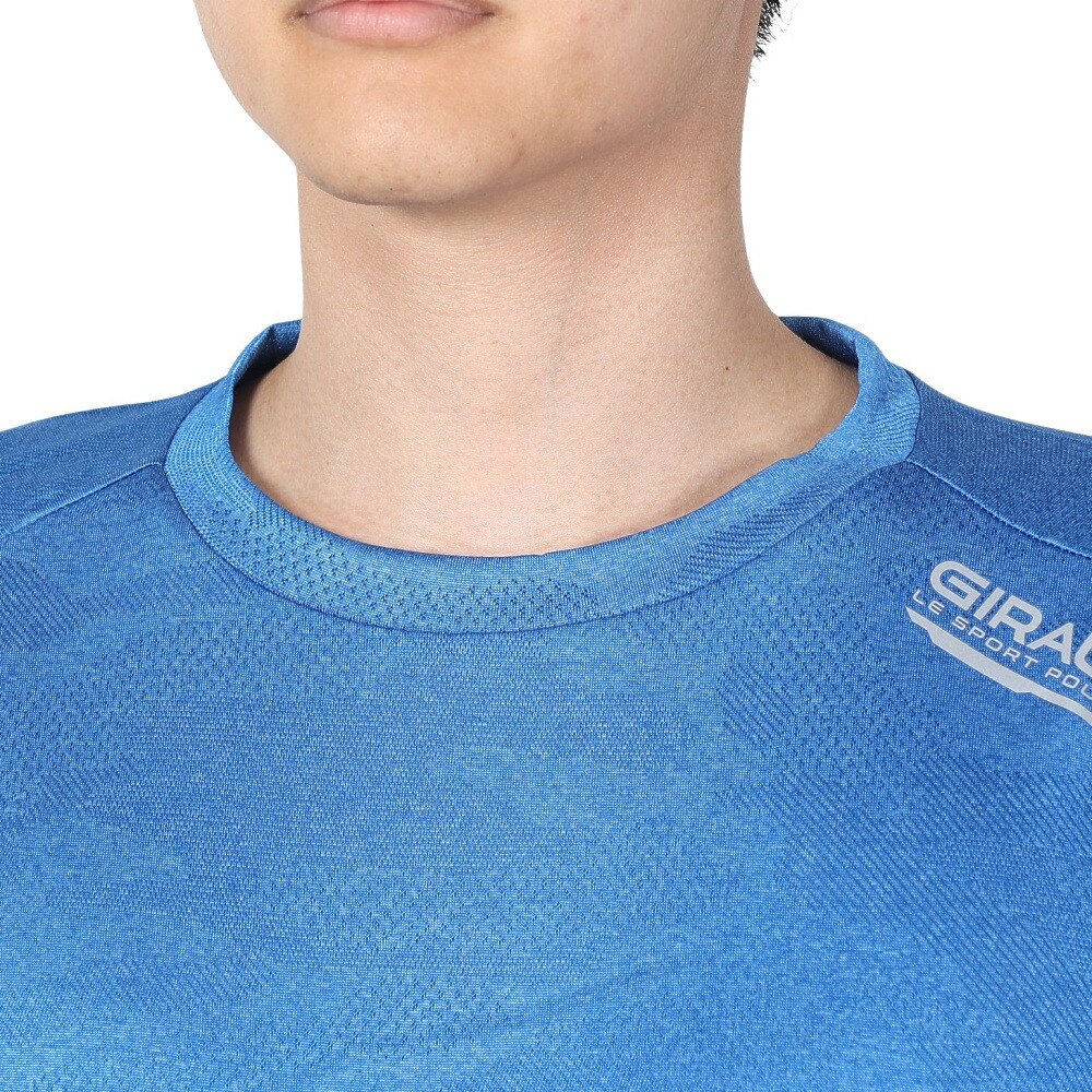 ジローム（GIRAUDM）（メンズ）ドライプラス JACQUARDT 半袖Tシャツ CT4S0023-TR863-GRES BLU