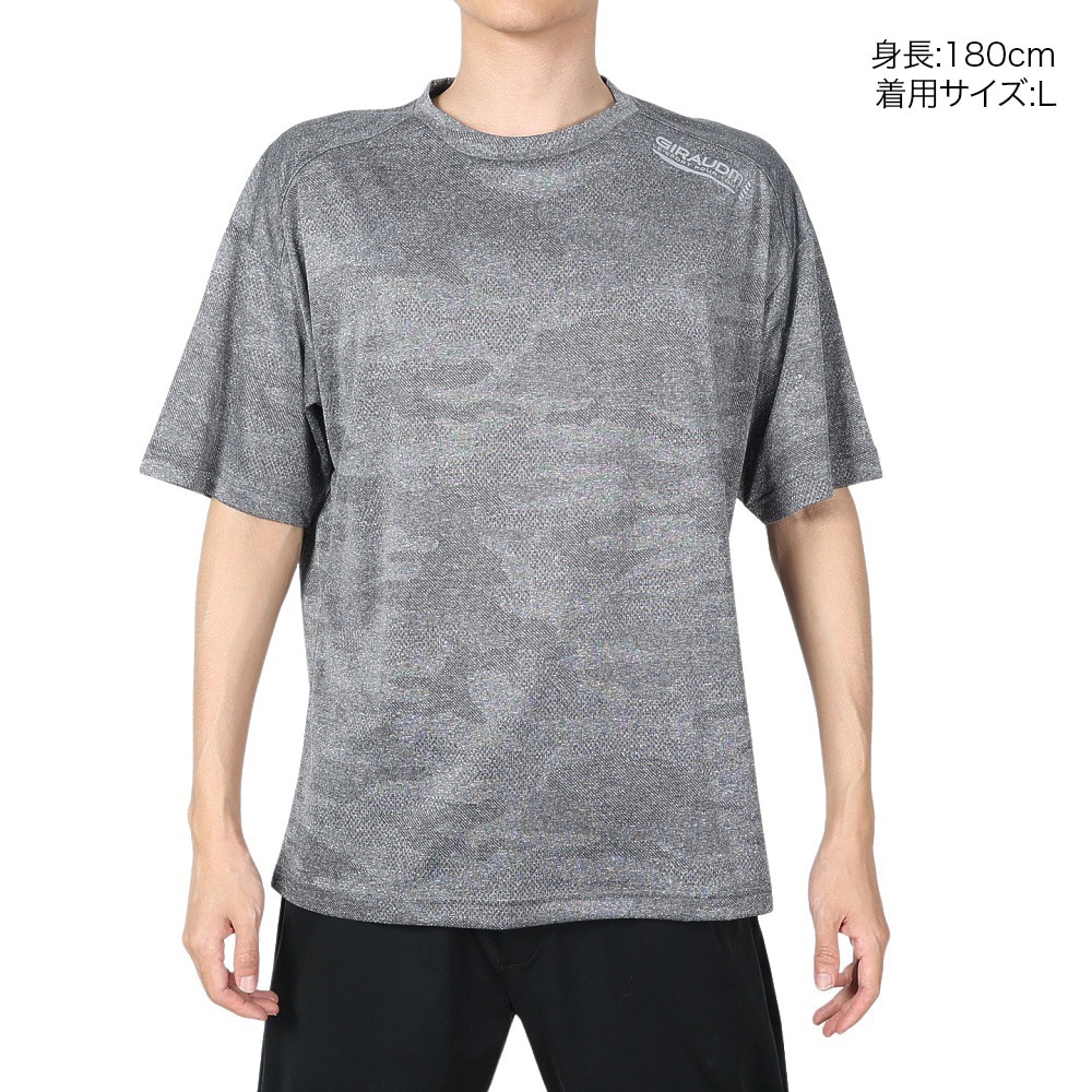 ジローム（GIRAUDM）（メンズ）ドライプラス JACQUARDT 半袖Tシャツ CT4S0023-TR863-GRES GRY