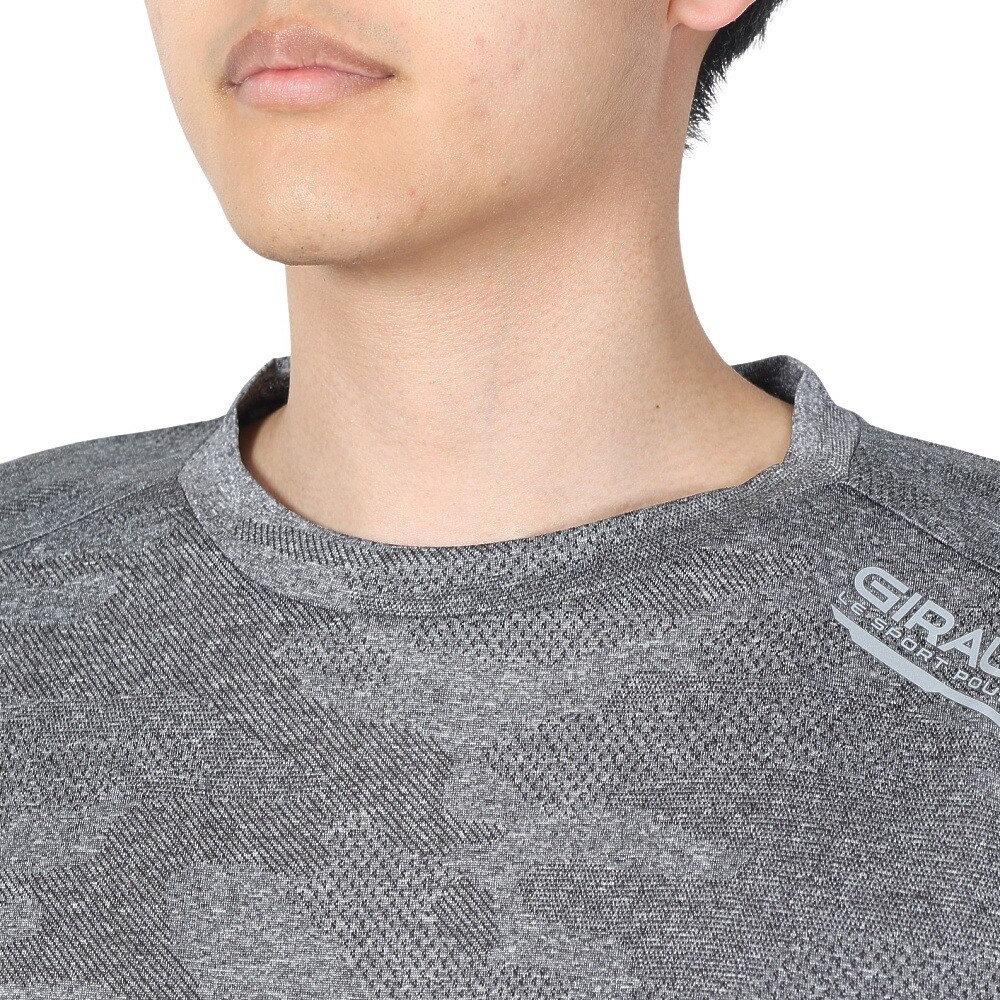ジローム（GIRAUDM）（メンズ）ドライプラス JACQUARDT 半袖Tシャツ CT4S0023-TR863-GRES GRY