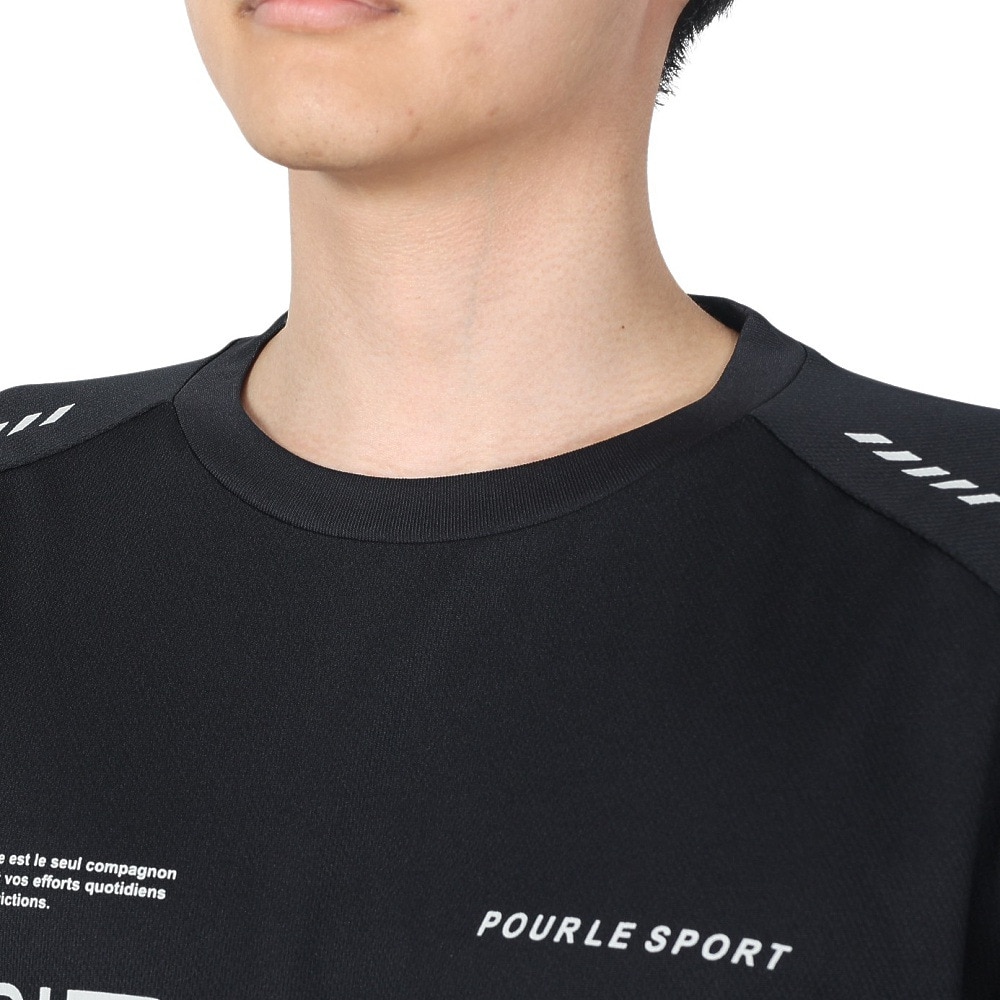 ジローム（GIRAUDM）（メンズ）ドライプラスクール シャインブロック メッシュ 半袖Tシャツ CT4S0025-TR863-GRES BLK