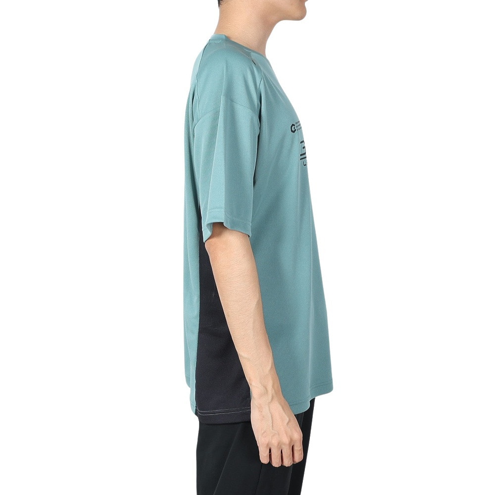 ジローム（GIRAUDM）（メンズ）ドライプラスクール シャインブロック メッシュ 半袖Tシャツ CT4S0025-TR863-GRES GRN