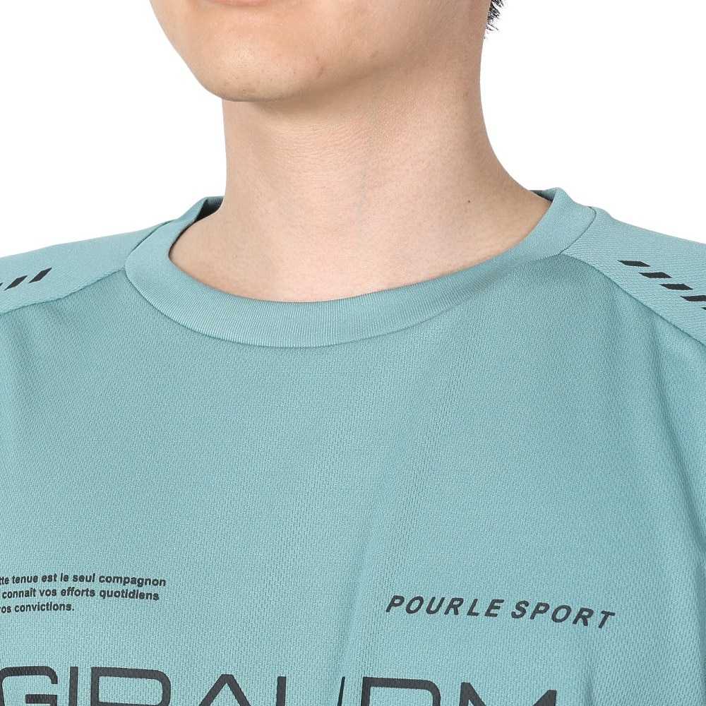 ジローム（GIRAUDM）（メンズ）ドライプラスクール シャインブロック メッシュ 半袖Tシャツ CT4S0025-TR863-GRES GRN