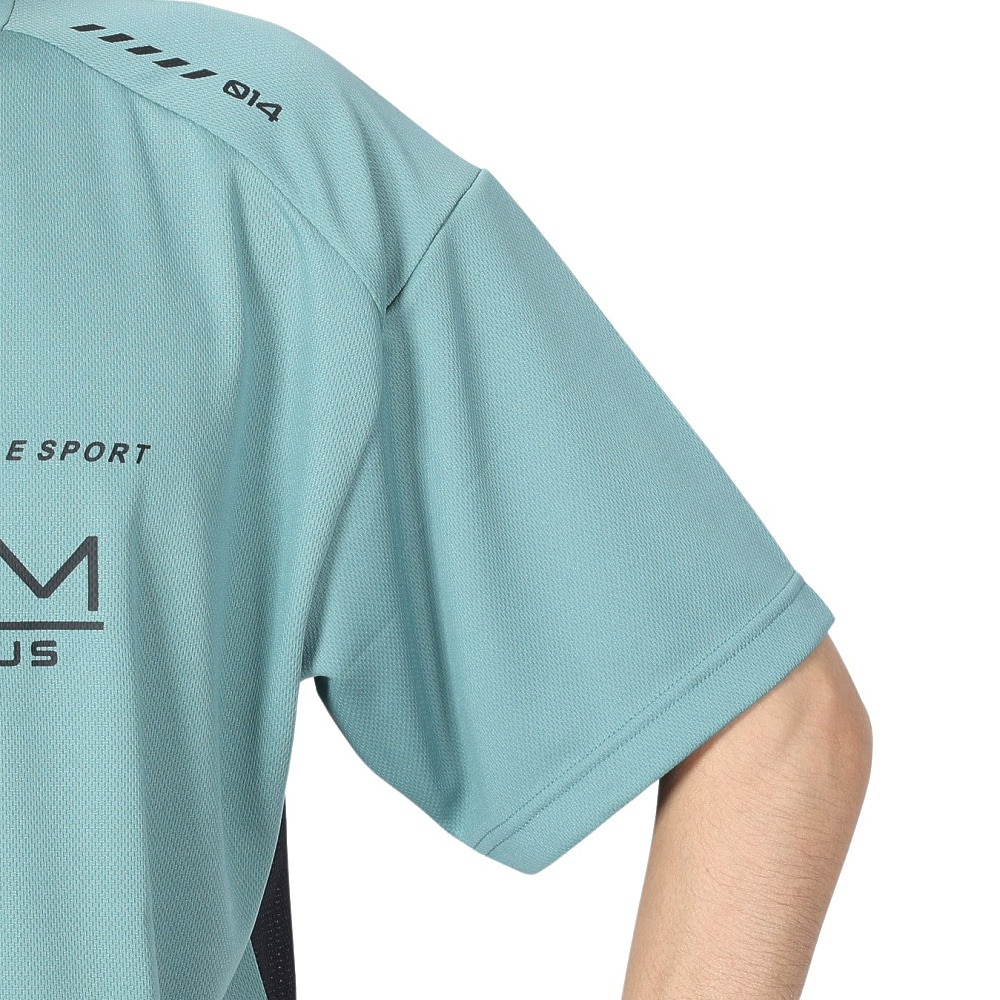 ジローム（GIRAUDM）（メンズ）ドライプラスクール シャインブロック メッシュ 半袖Tシャツ CT4S0025-TR863-GRES GRN