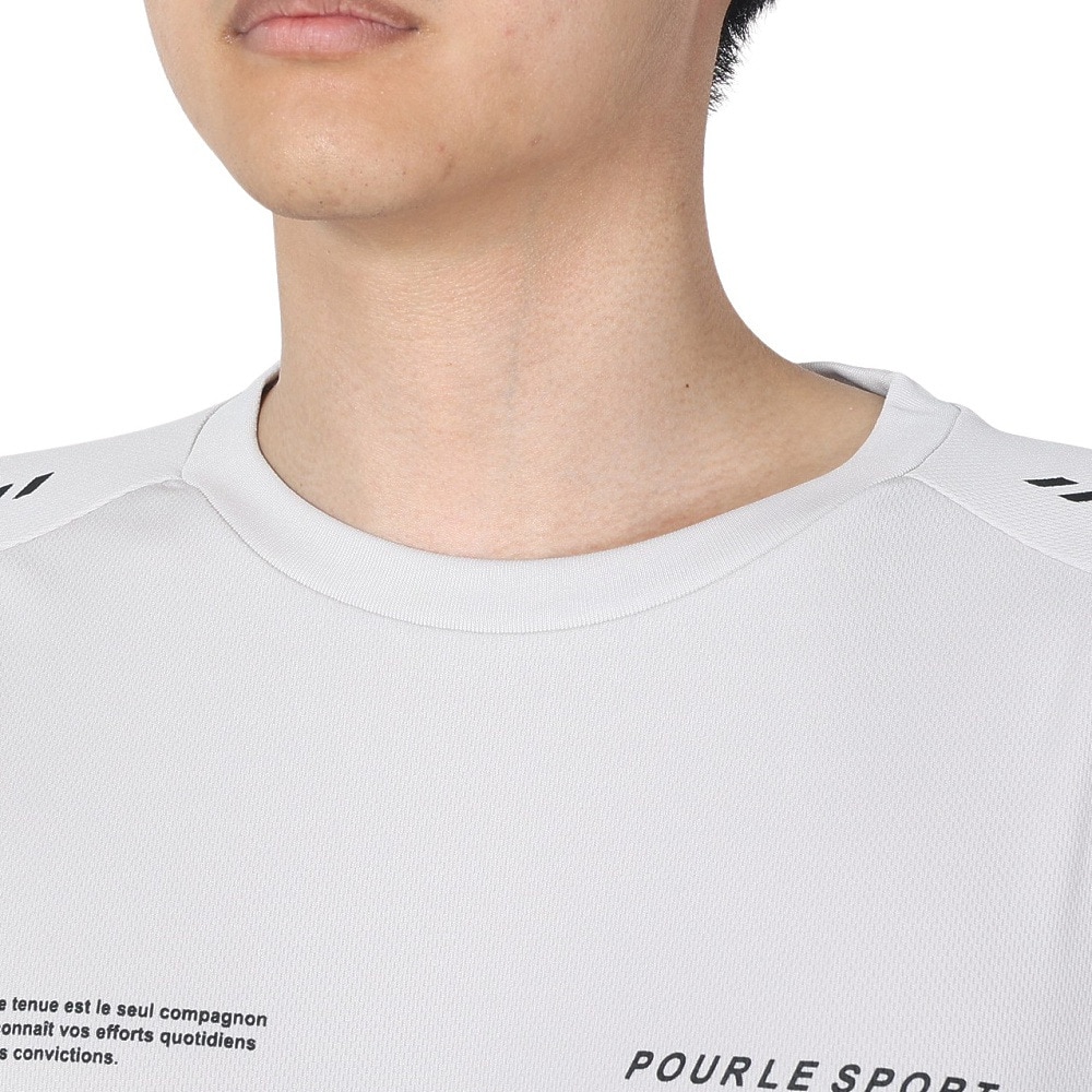 ジローム（GIRAUDM）（メンズ）ドライプラスクール シャインブロック メッシュ 半袖Tシャツ CT4S0025-TR863-GRES GRY
