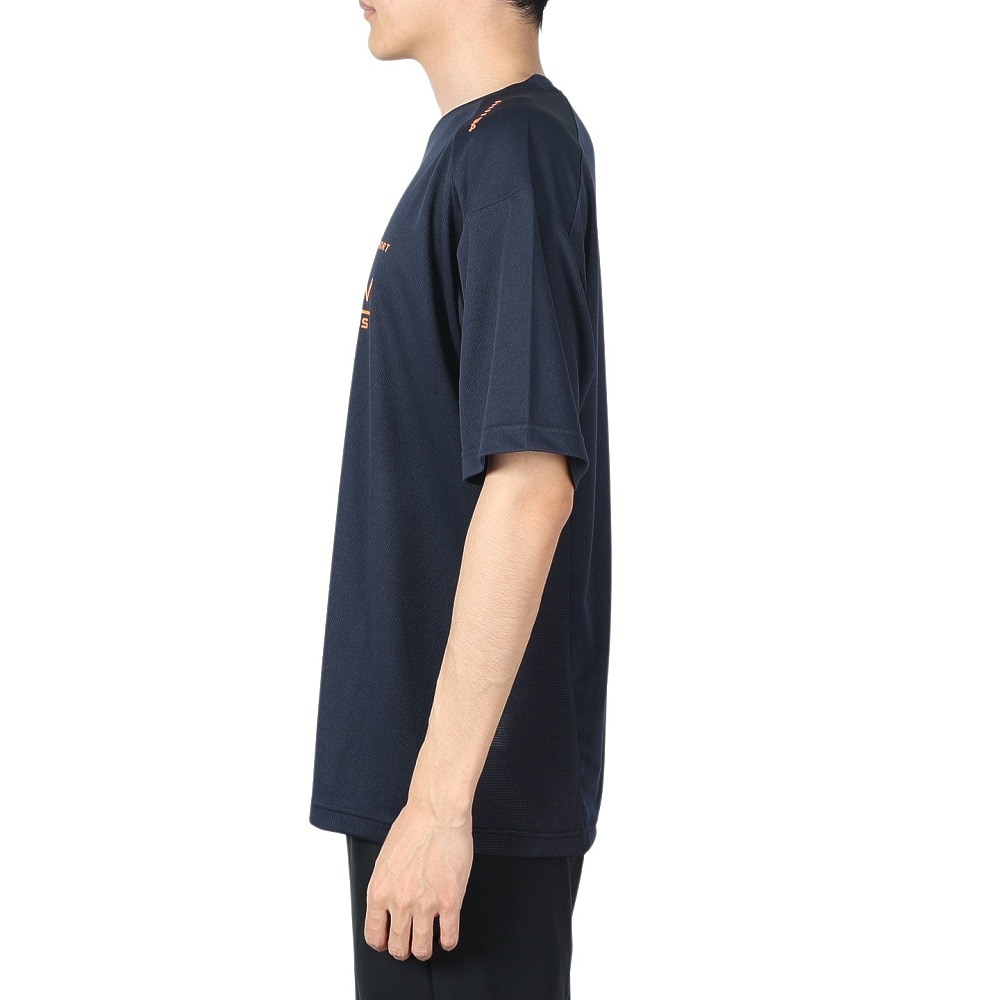 ジローム（GIRAUDM）（メンズ）ドライプラスクール シャインブロック メッシュ 半袖Tシャツ CT4S0025-TR863-GRES NVY