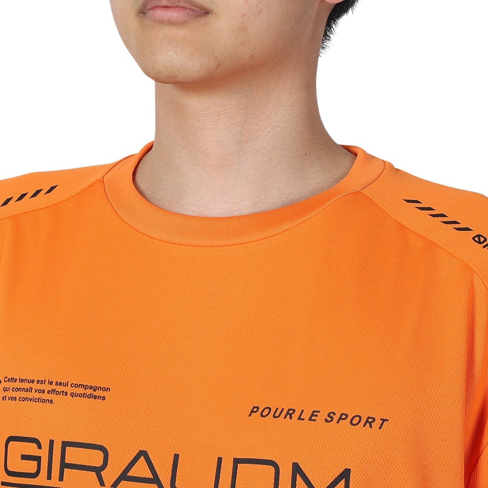 ジローム（GIRAUDM）（メンズ）ドライプラスクール シャインブロック メッシュ 半袖Tシャツ CT4S0025-TR863-GRES ORG