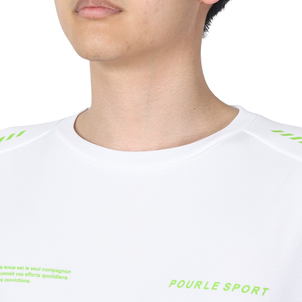 ジローム（GIRAUDM）（メンズ）ドライプラスクール シャインブロック メッシュ 半袖Tシャツ CT4S0025-TR863-GRES WHT