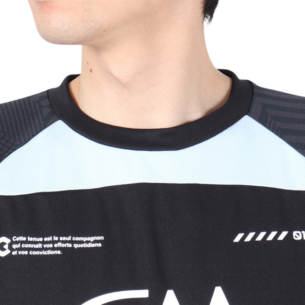 ジローム（GIRAUDM）（メンズ）ドライプラスクール シャインブロック メッシュ 半袖Tシャツ CT4S0026-TR863-GRES BLK