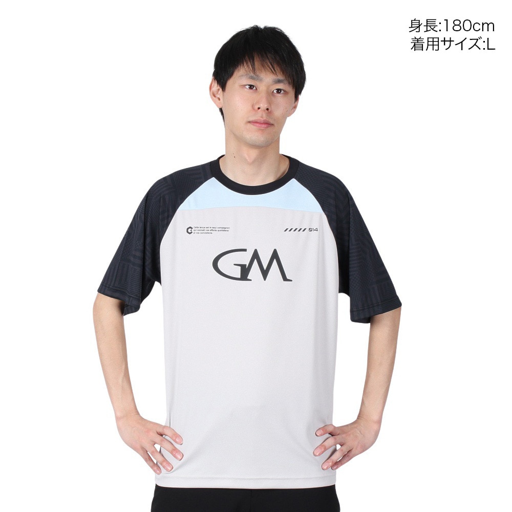 ジローム（GIRAUDM）（メンズ）ドライプラスクール シャインブロック メッシュ 半袖Tシャツ CT4S0026-TR863-GRES GYXBK