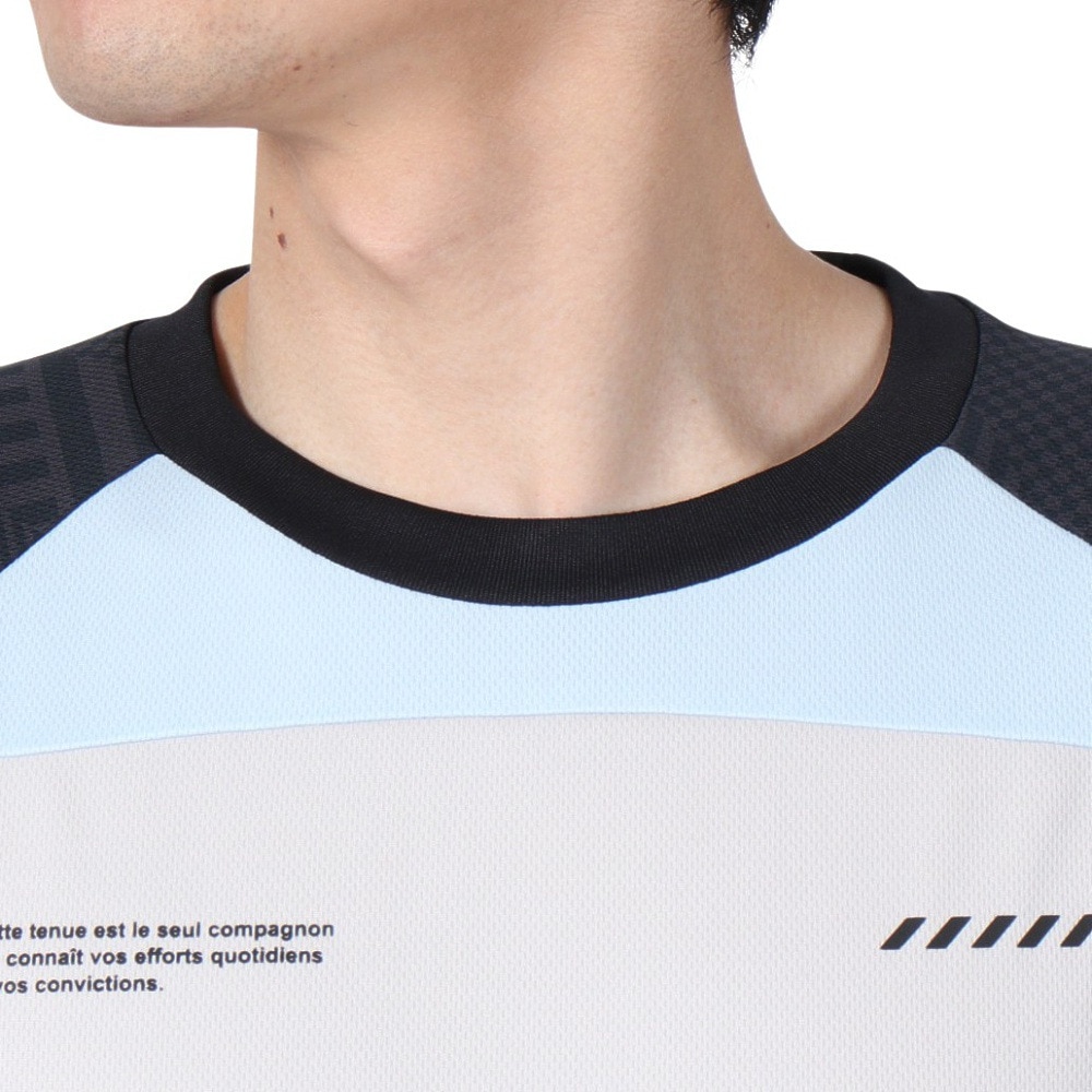 ジローム（GIRAUDM）（メンズ）ドライプラスクール シャインブロック メッシュ 半袖Tシャツ CT4S0026-TR863-GRES GYXBK