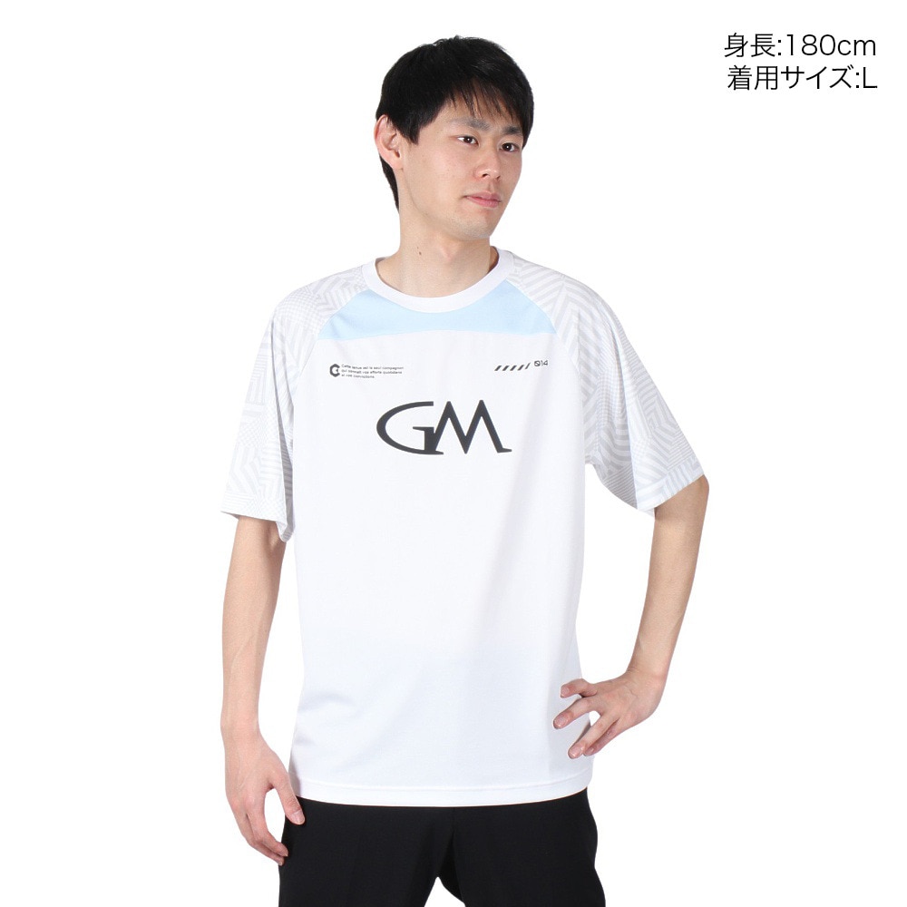ジローム（GIRAUDM）（メンズ）ドライプラスクール シャインブロック メッシュ 半袖Tシャツ CT4S0026-TR863-GRES WHT