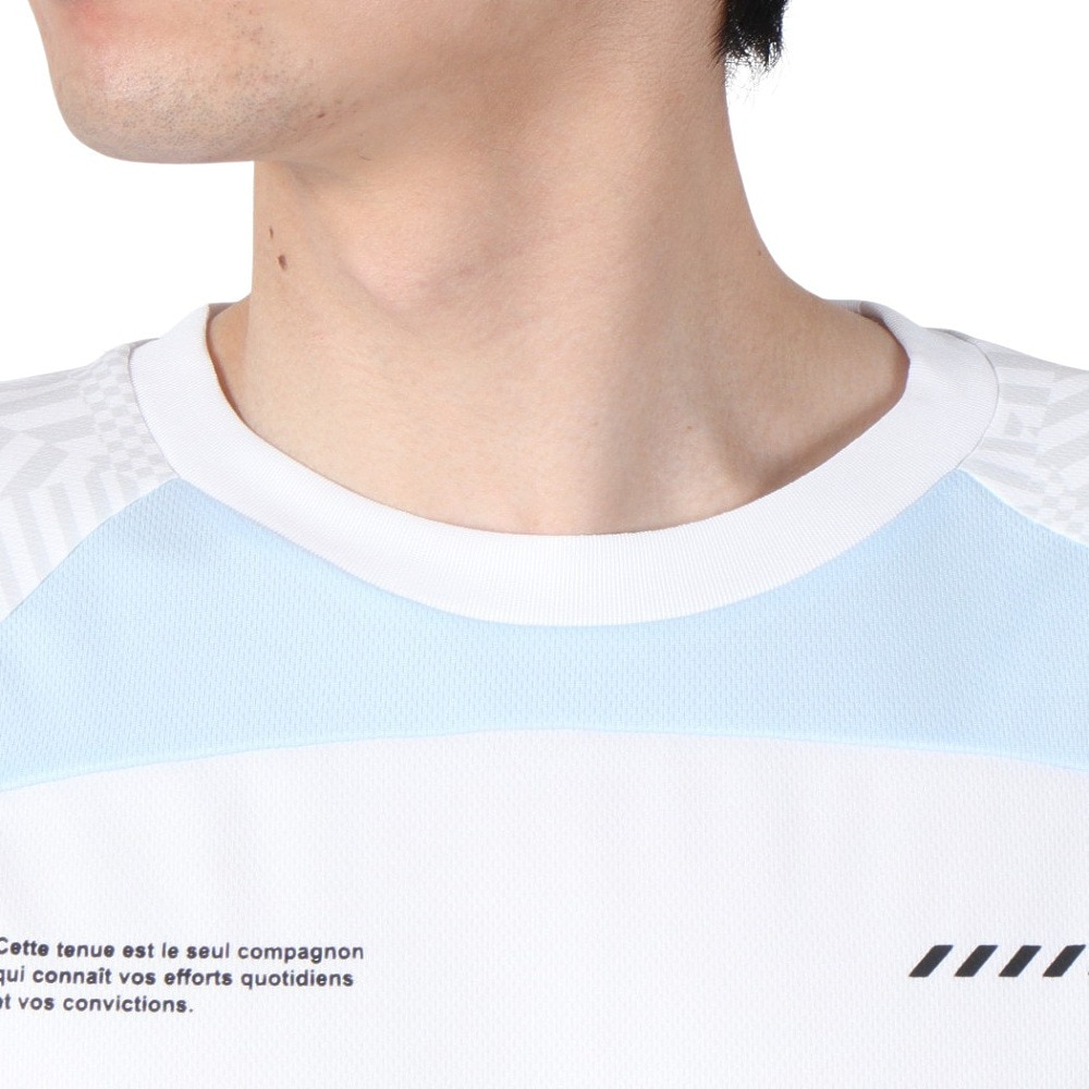 ジローム（GIRAUDM）（メンズ）ドライプラスクール シャインブロック メッシュ 半袖Tシャツ CT4S0026-TR863-GRES WHT
