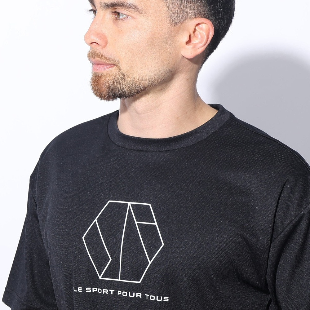 ジローム（GIRAUDM）（メンズ）ドライプラスクール シャインブロック メッシュ 半袖Tシャツ CT4S0027-TR863-GRES BLK