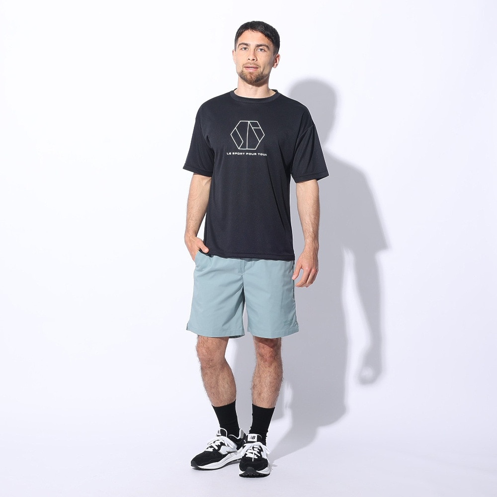 ジローム（GIRAUDM）（メンズ）ドライプラスクール シャインブロック メッシュ 半袖Tシャツ CT4S0027-TR863-GRES BLK