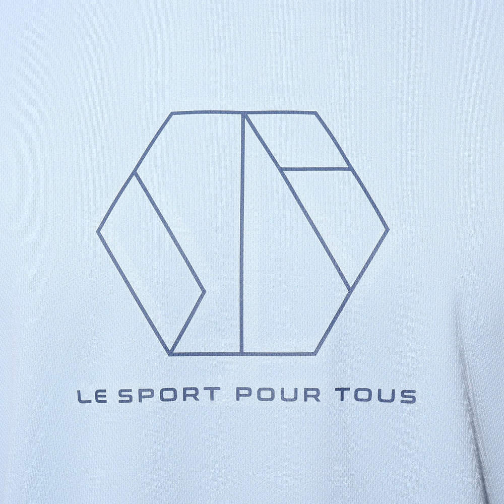 ジローム（GIRAUDM）（メンズ）ドライプラスクール シャインブロック メッシュ 半袖Tシャツ CT4S0027-TR863-GRES LBLU