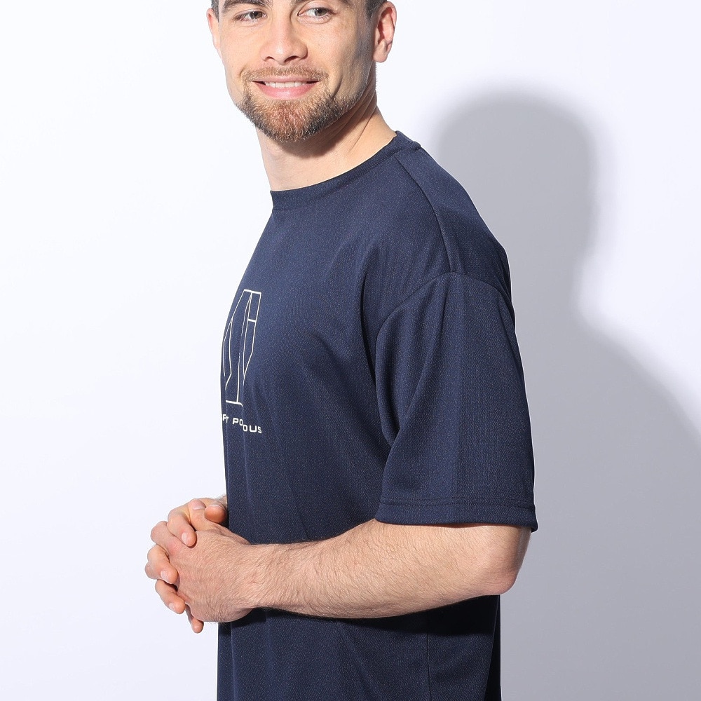 ジローム（GIRAUDM）（メンズ）ドライプラスクール シャインブロック メッシュ 半袖Tシャツ CT4S0027-TR863-GRES NVY