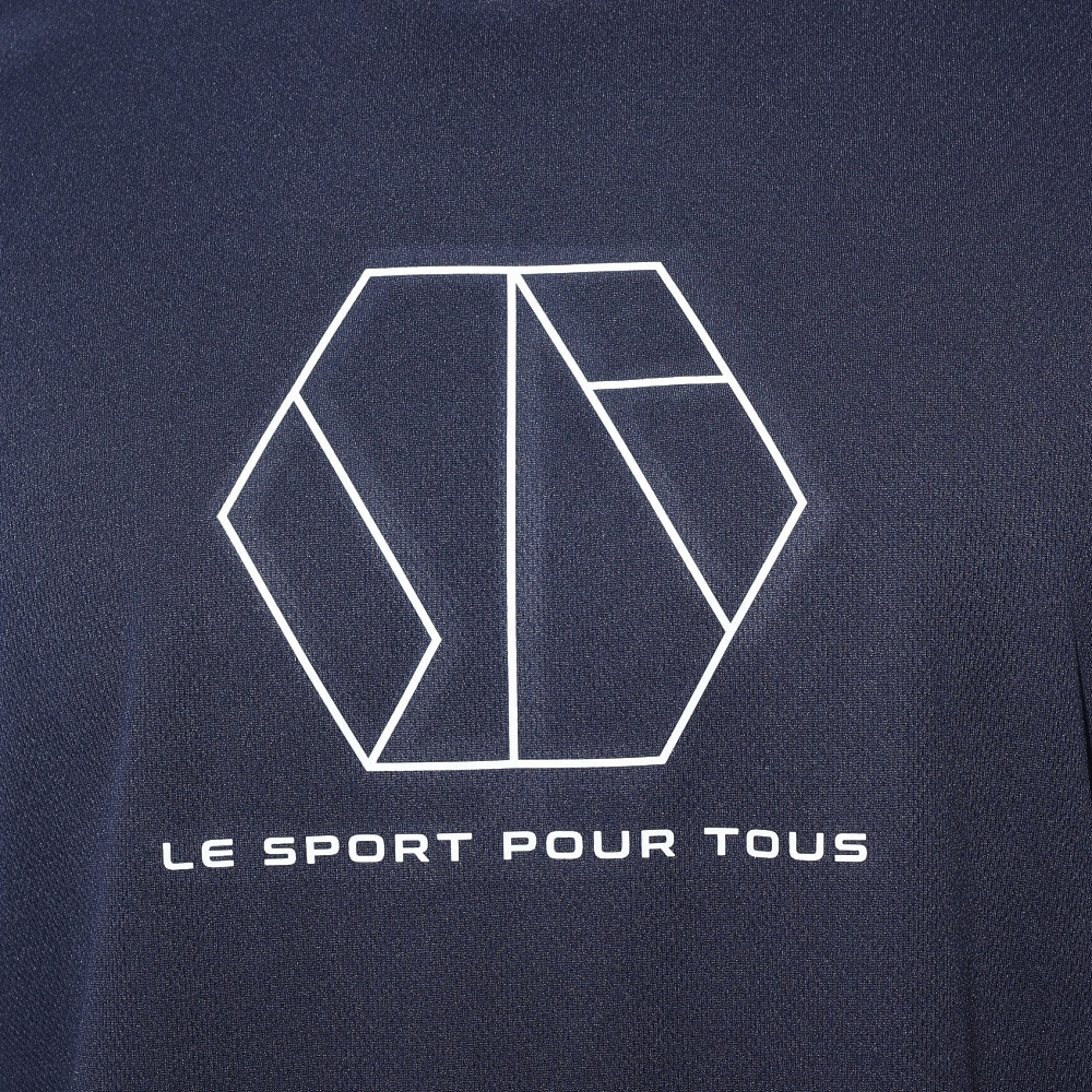 ジローム（GIRAUDM）（メンズ）ドライプラスクール シャインブロック メッシュ 半袖Tシャツ CT4S0027-TR863-GRES NVY