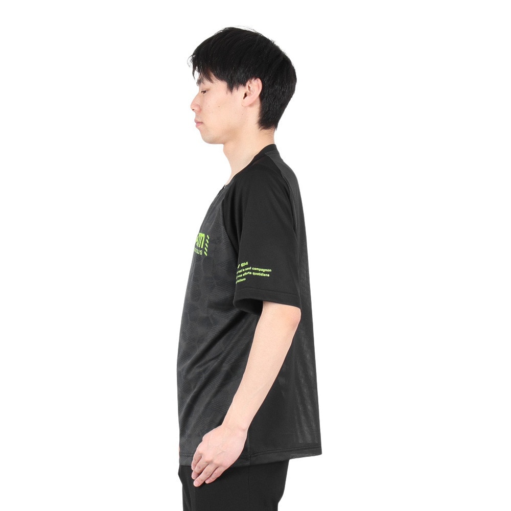 ジローム（GIRAUDM）（メンズ）ドライプラスクール シャインブロック メッシュ 半袖Tシャツ CT4S0028-TR863-GRES BLK