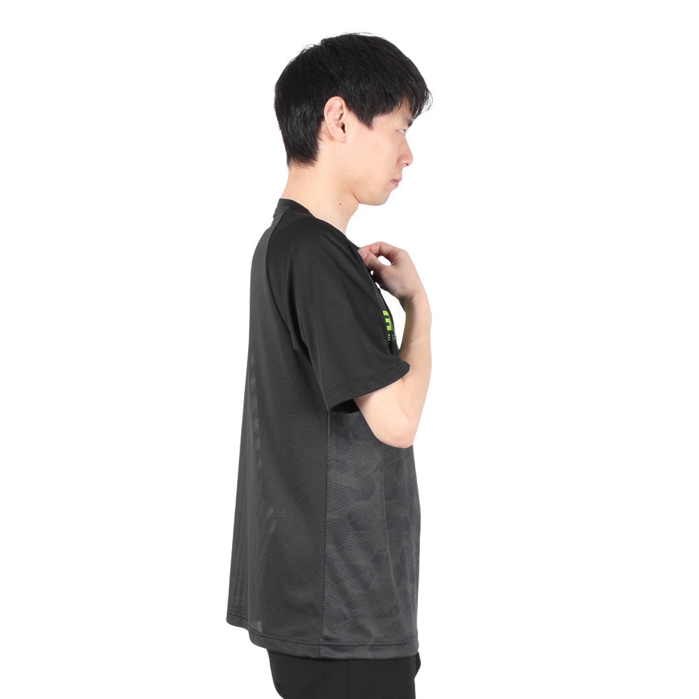 ジローム（GIRAUDM）（メンズ）ドライプラスクール シャインブロック メッシュ 半袖Tシャツ CT4S0028-TR863-GRES BLK