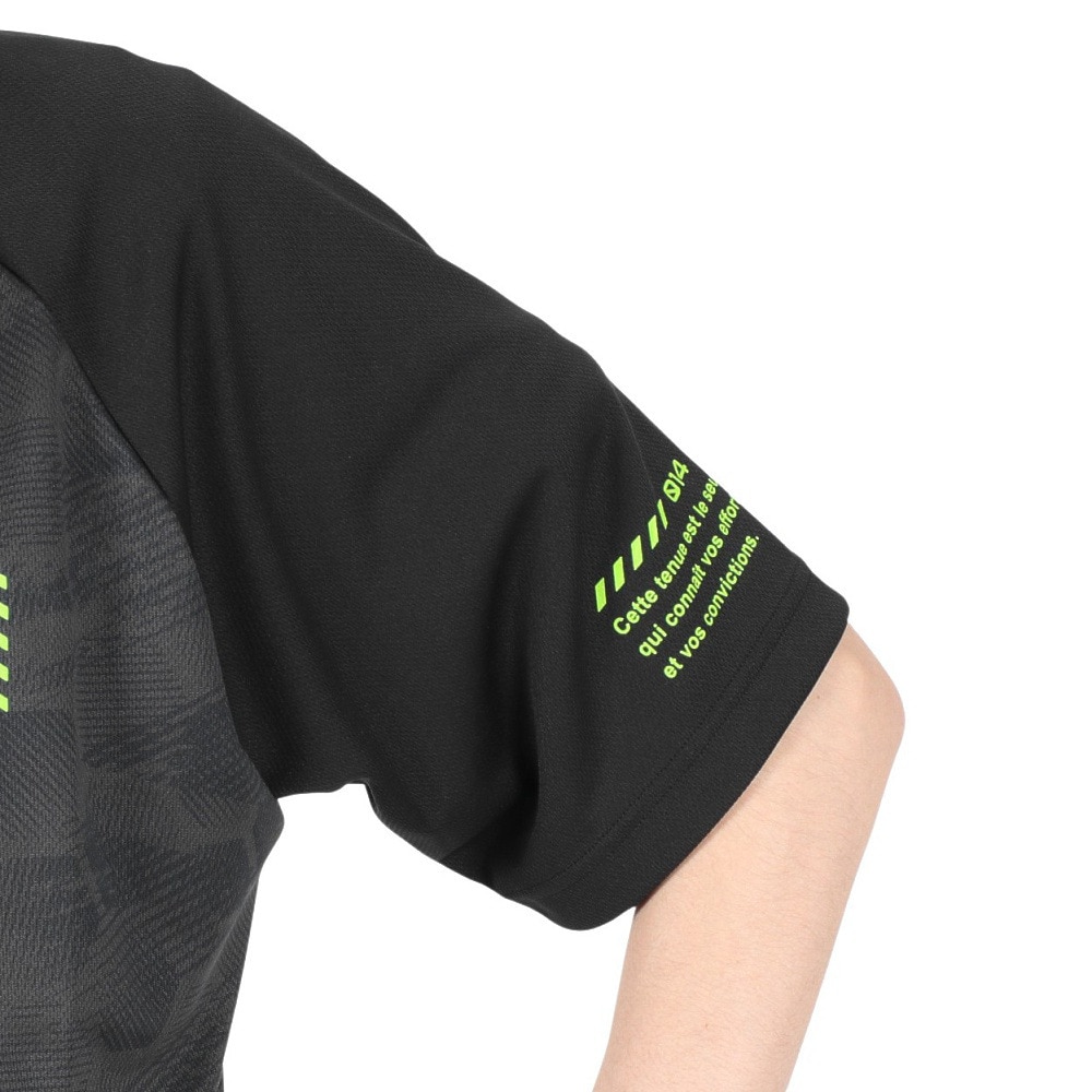 ジローム（GIRAUDM）（メンズ）ドライプラスクール シャインブロック メッシュ 半袖Tシャツ CT4S0028-TR863-GRES BLK
