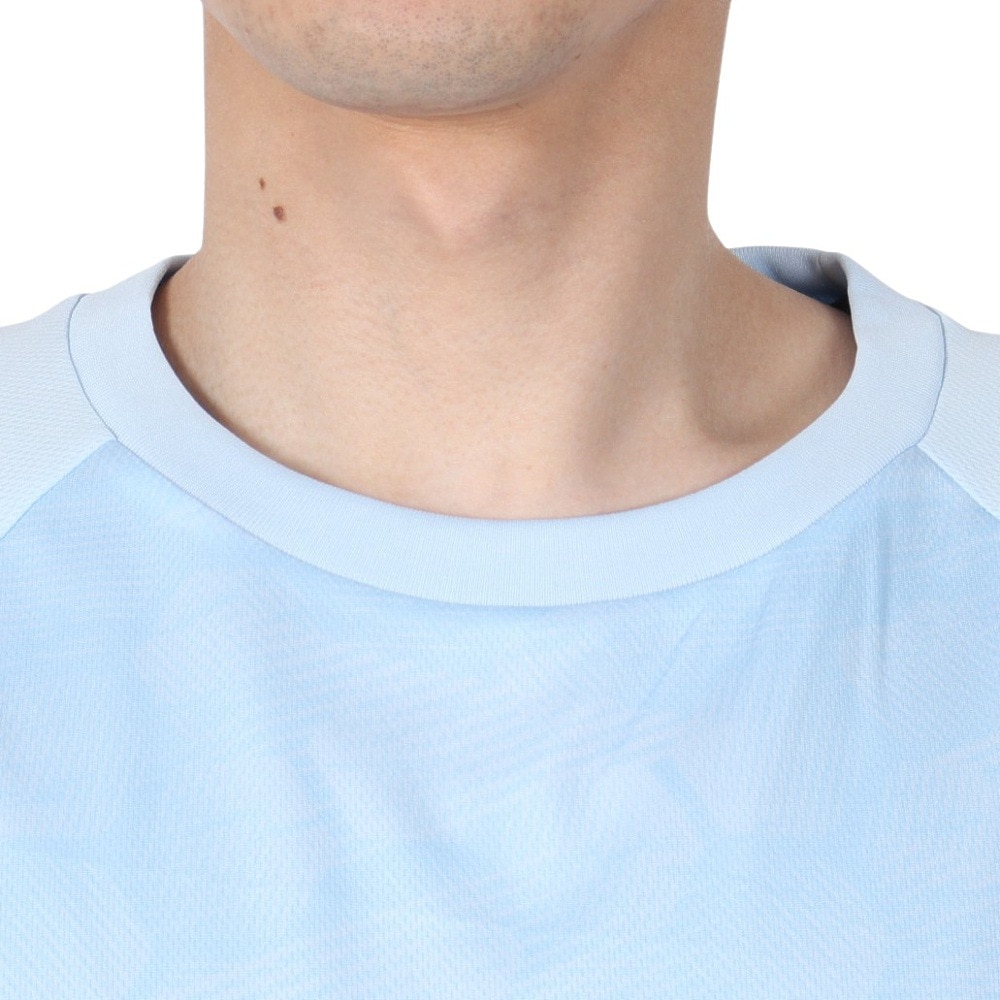 ジローム（GIRAUDM）（メンズ）ドライプラスクール シャインブロック メッシュ 半袖Tシャツ CT4S0028-TR863-GRES LBLU