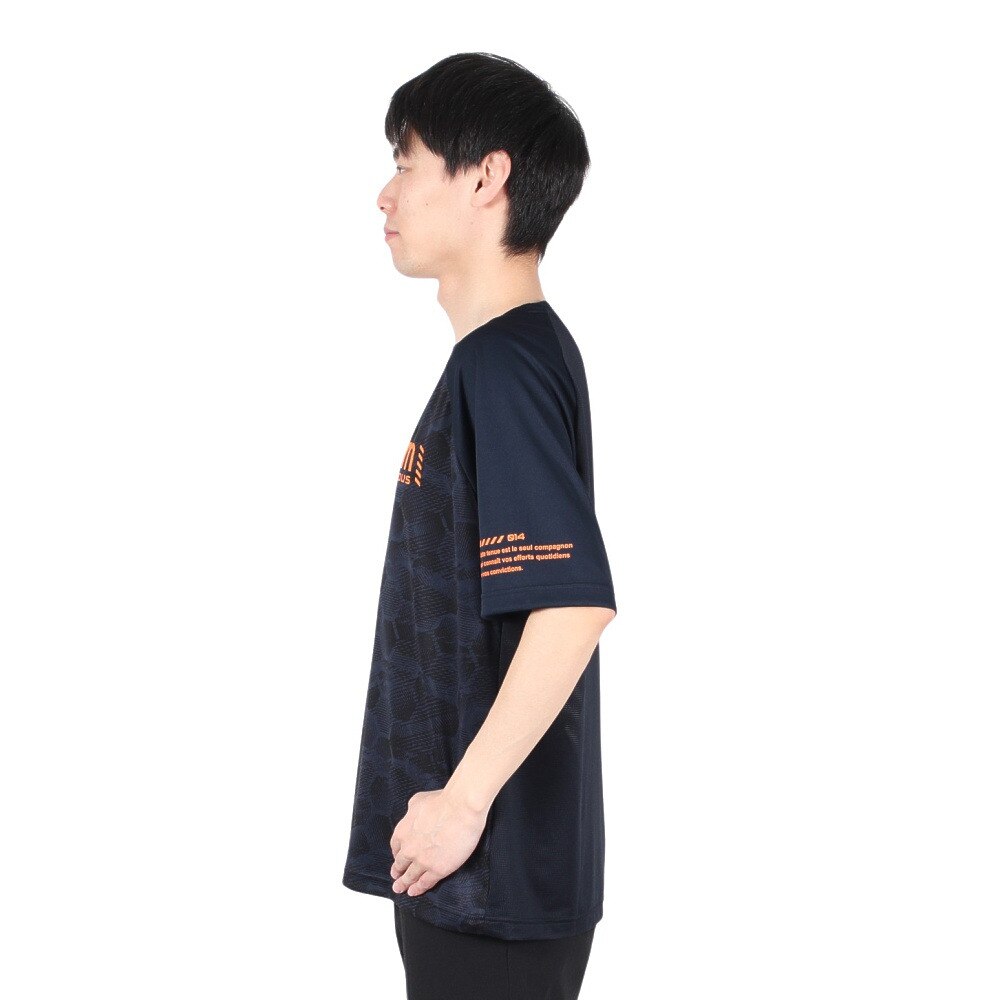 ジローム（GIRAUDM）（メンズ）ドライプラスクール シャインブロック メッシュ Tシャツ CT4S0028-TR863-GRES NVY