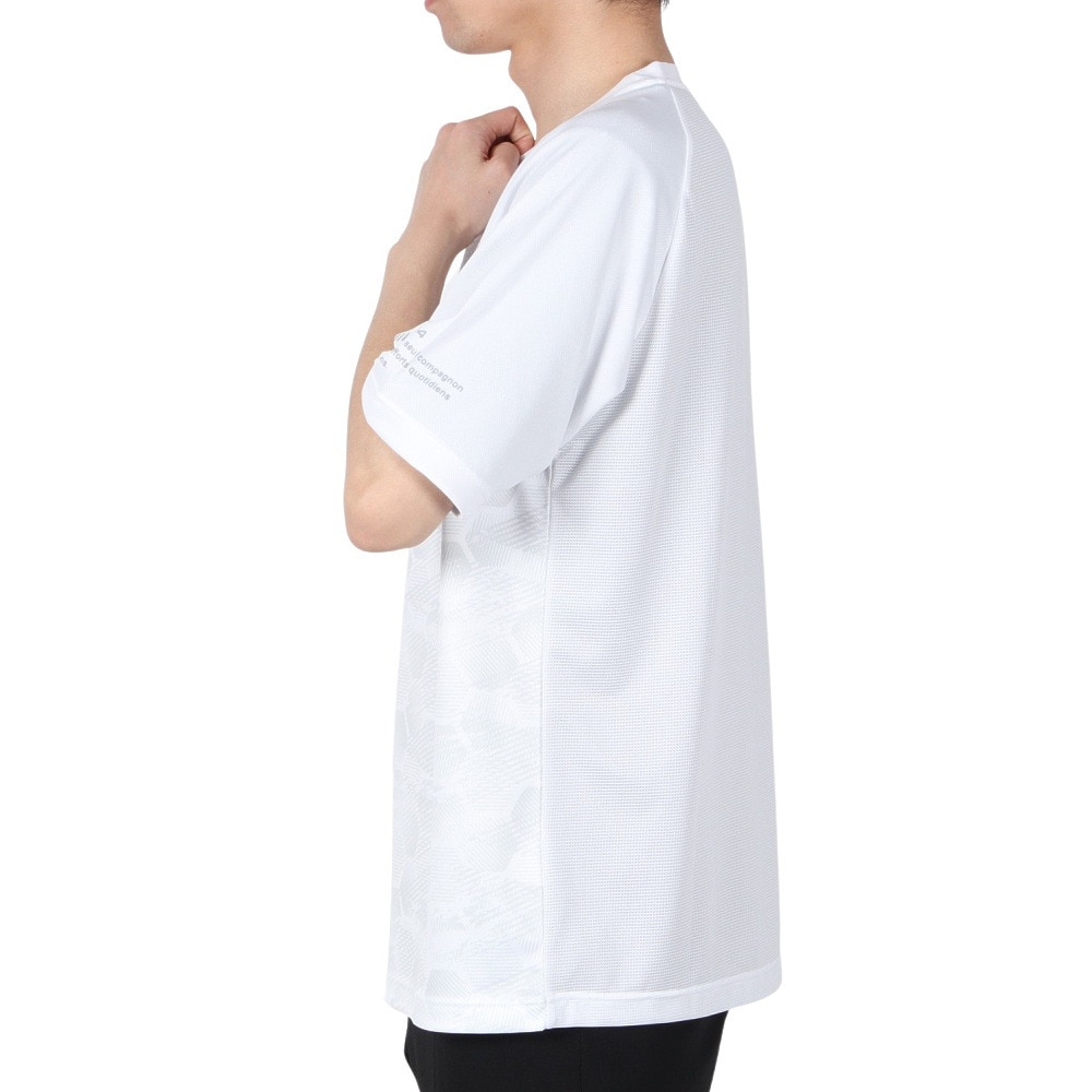ジローム（GIRAUDM）（メンズ）ドライプラスクール シャインブロック メッシュ 半袖Tシャツ CT4S0028-TR863-GRES WHT