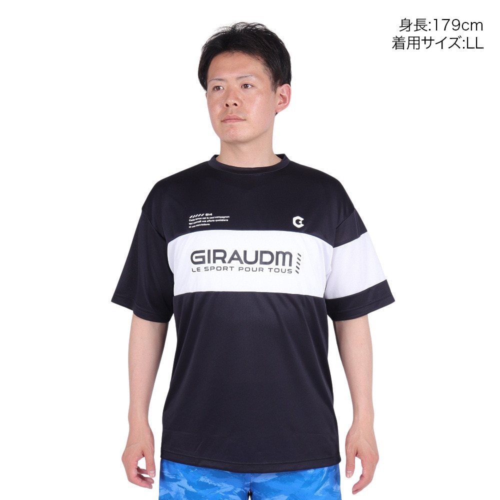 ジローム（GIRAUDM）（メンズ）ドライプラス メッシュ Tシャツ CT4S0029-TR863-GRES BLK
