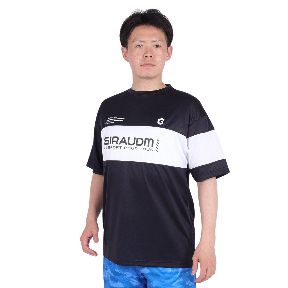 ジローム（GIRAUDM）（メンズ）ドライプラス メッシュ Tシャツ CT4S0029-TR863-GRES BLK