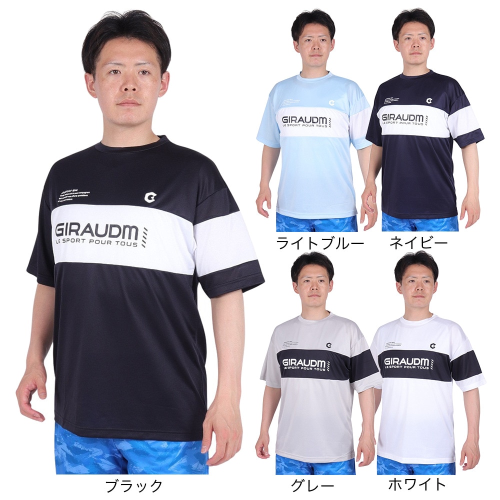ジローム（GIRAUDM）（メンズ）ドライプラス メッシュ Tシャツ CT4S0029-TR863-GRES WHT