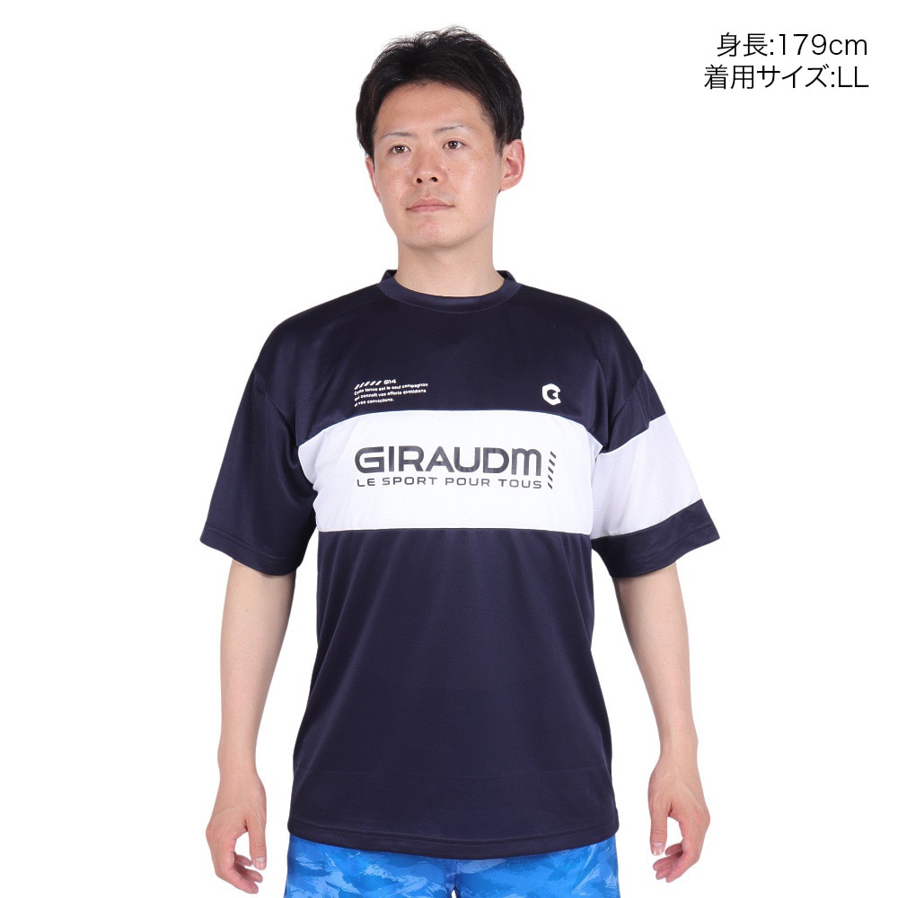 ジローム（GIRAUDM）（メンズ）ドライプラス メッシュ Tシャツ CT4S0029-TR863-GRES NVY