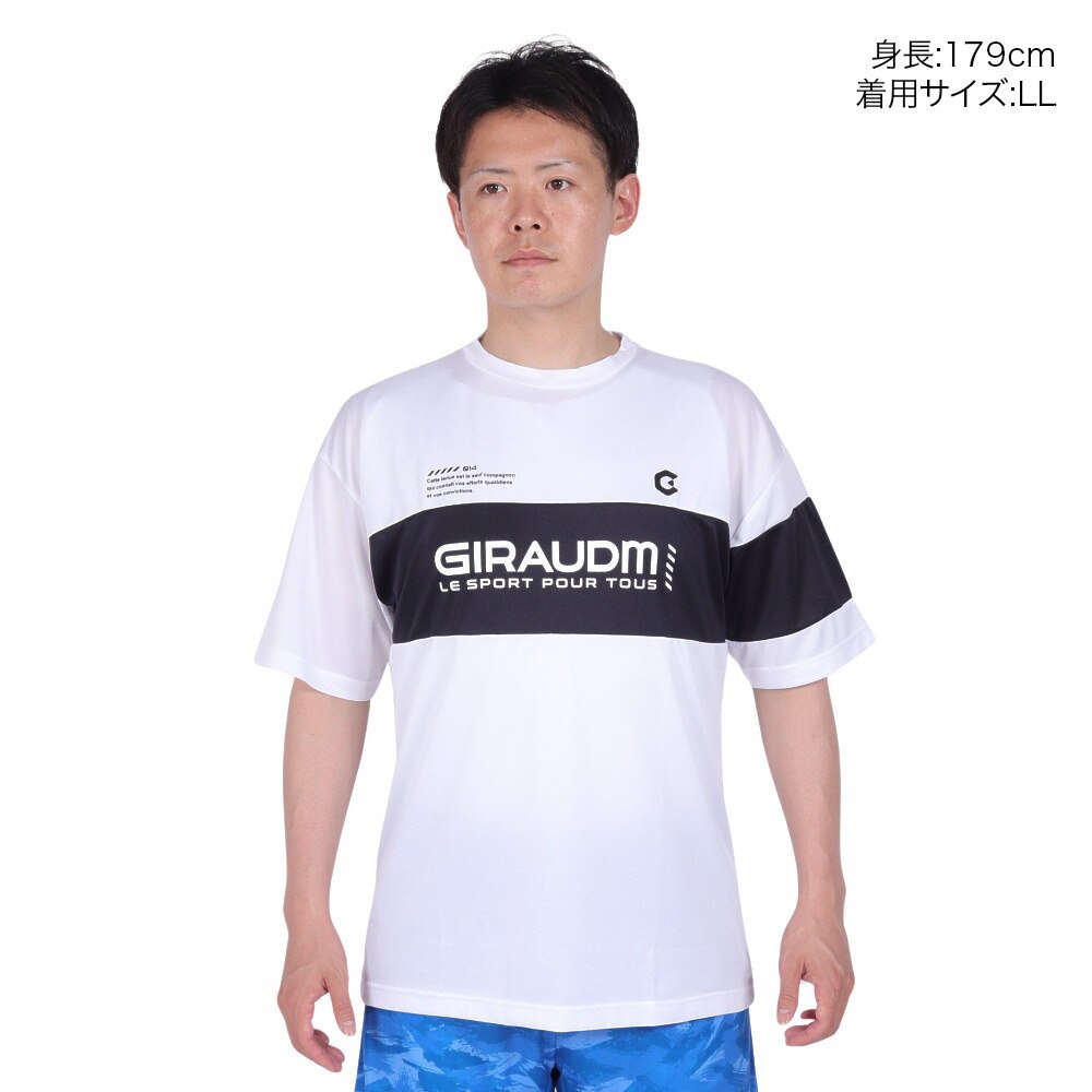 ジローム（GIRAUDM）（メンズ）ドライプラス メッシュ Tシャツ CT4S0029-TR863-GRES WHT