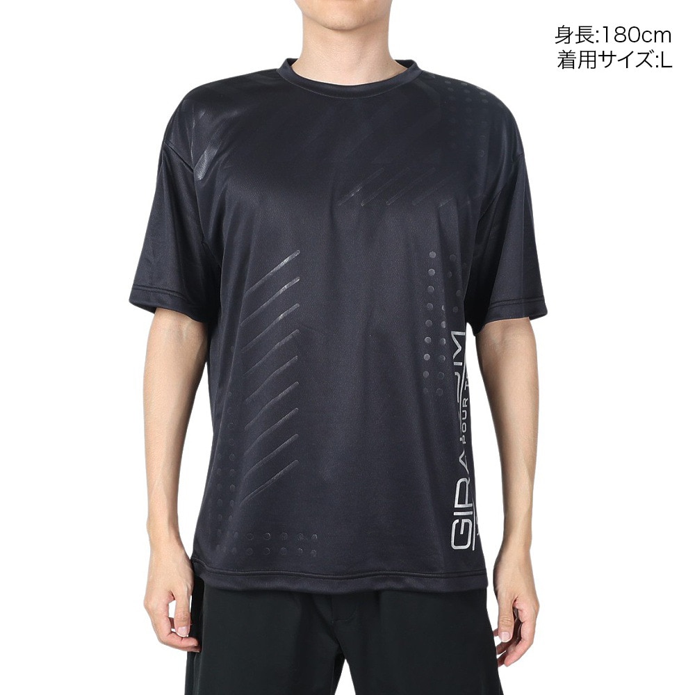 ジローム（GIRAUDM）（メンズ）ドライプラス メッシュ 半袖Tシャツ CT4S0030-TR863-GRES BLK