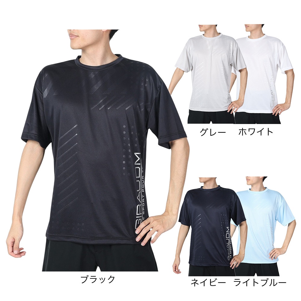 ジローム（GIRAUDM）（メンズ）ドライプラス メッシュ 半袖Tシャツ CT4S0030-TR863-GRES BLK