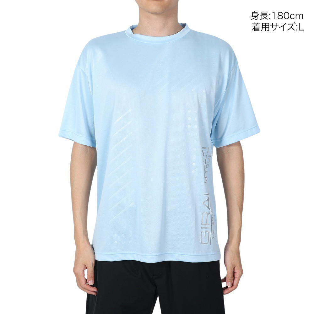 ジローム（GIRAUDM）（メンズ）ドライプラス メッシュ 半袖Tシャツ CT4S0030-TR863-GRES LBLU