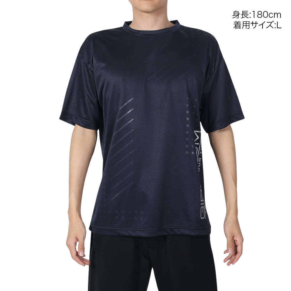 ジローム（GIRAUDM）（メンズ）ドライプラス メッシュ 半袖Tシャツ CT4S0030-TR863-GRES NVY