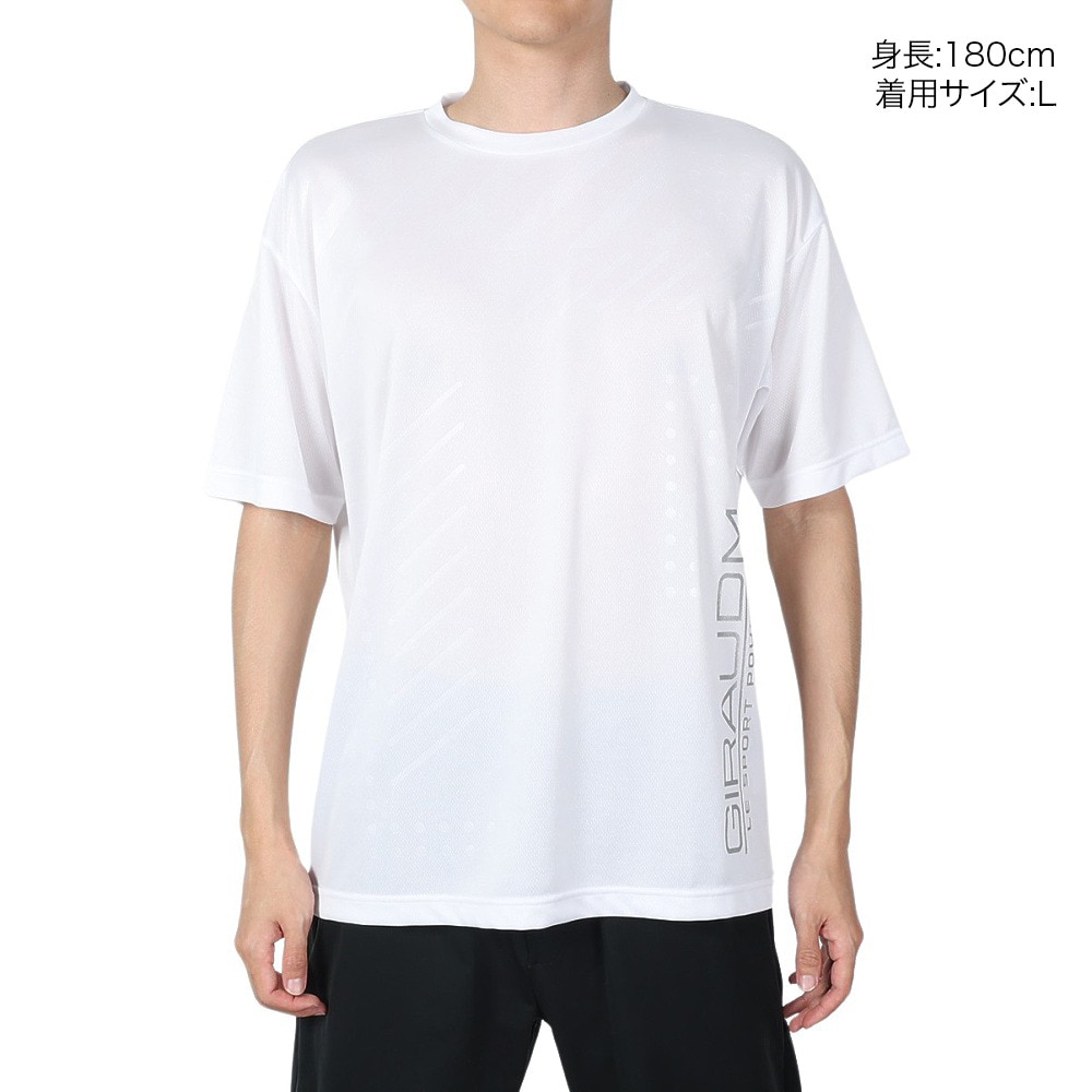 ジローム（GIRAUDM）（メンズ）ドライプラス メッシュ 半袖Tシャツ CT4S0030-TR863-GRES WHT