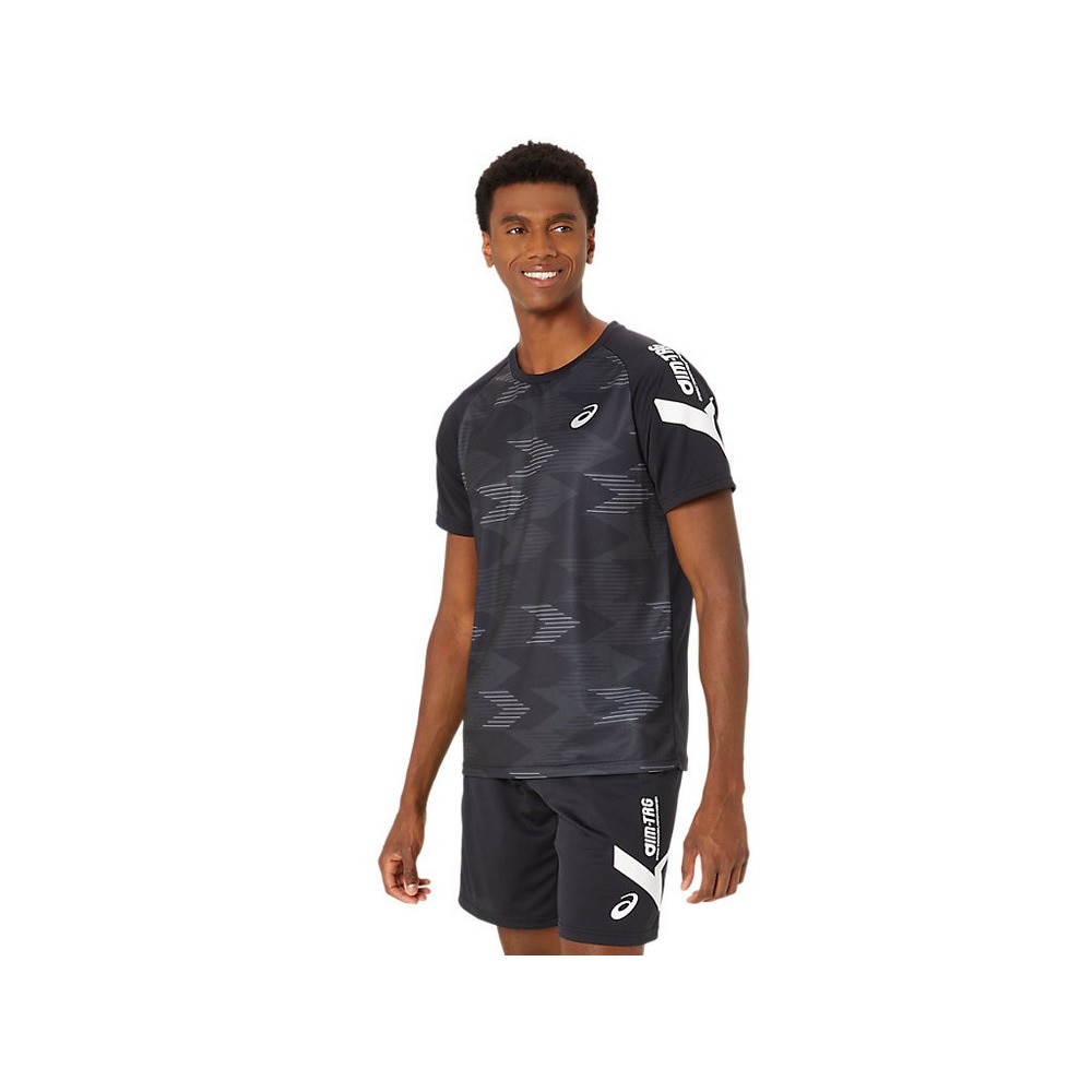 アシックス（ASICS）（メンズ、レディース）A-I-M ドライグラフィック 半袖シャツ 2031E553.001