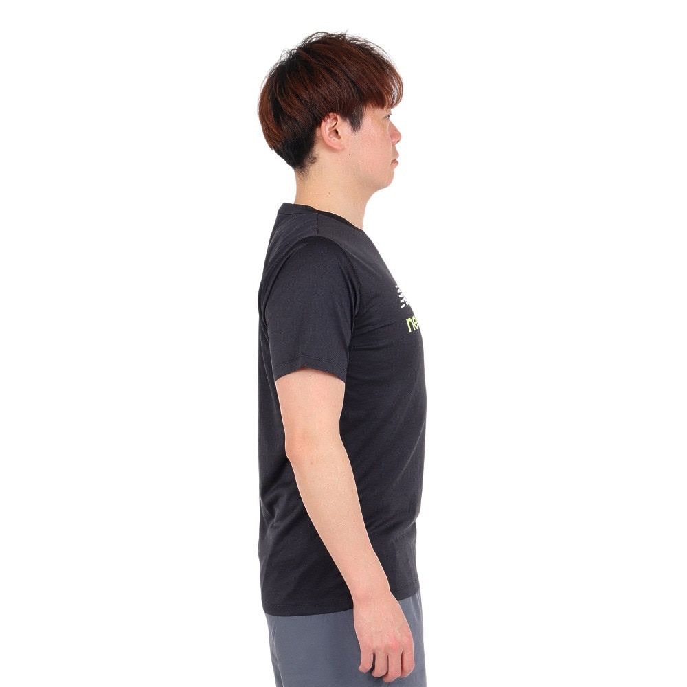 ニューバランス（new balance）（メンズ）パフォーマンスグラフィック 半袖Tシャツ AMT41001BK