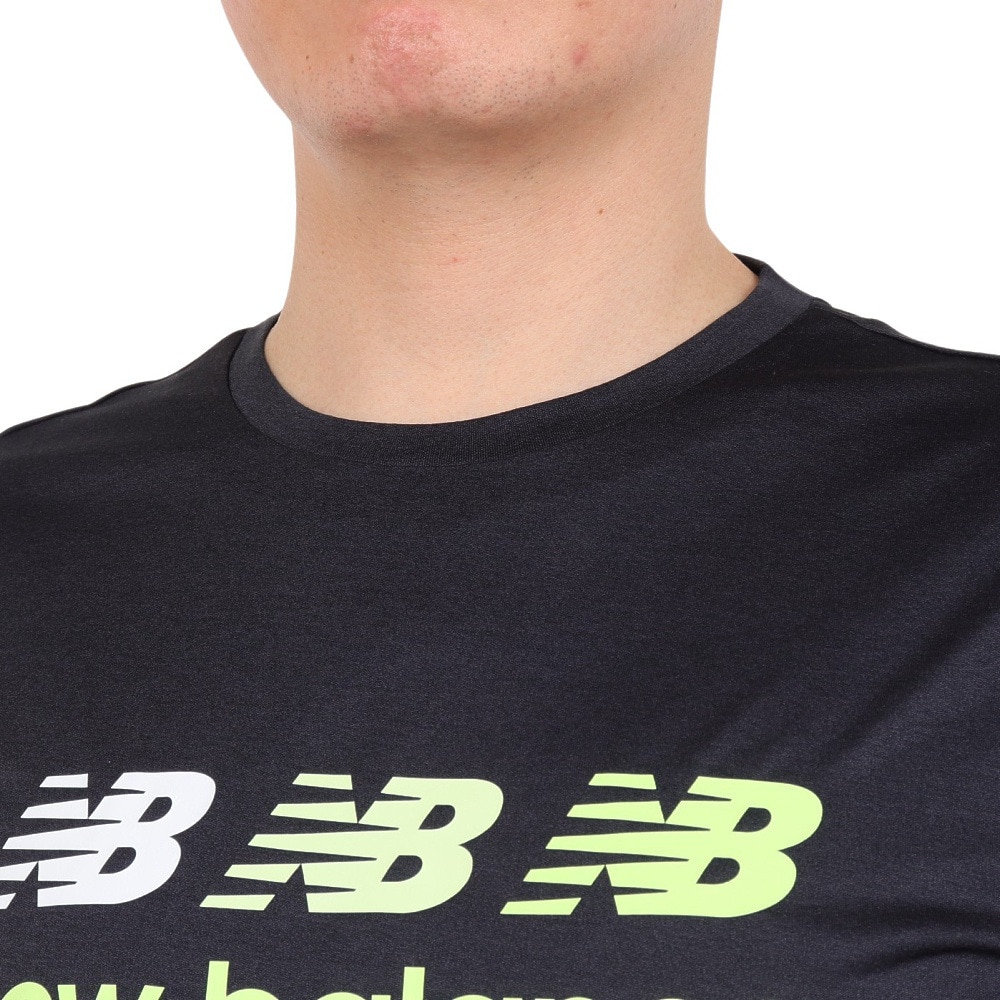 ニューバランス（new balance）（メンズ）パフォーマンスグラフィック 半袖Tシャツ AMT41001BK