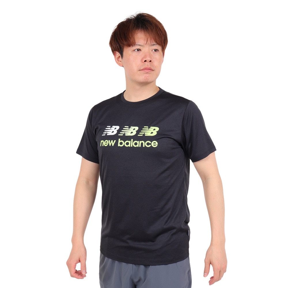 ニューバランス（new balance）（メンズ）パフォーマンスグラフィック 半袖Tシャツ AMT41001BK